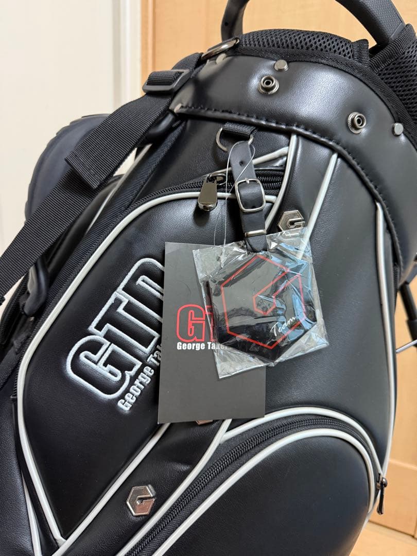 新品★GTD★スタンドキャディバッグ★未使用★タグ付き★ゴルフ★ジョージ武井★黒