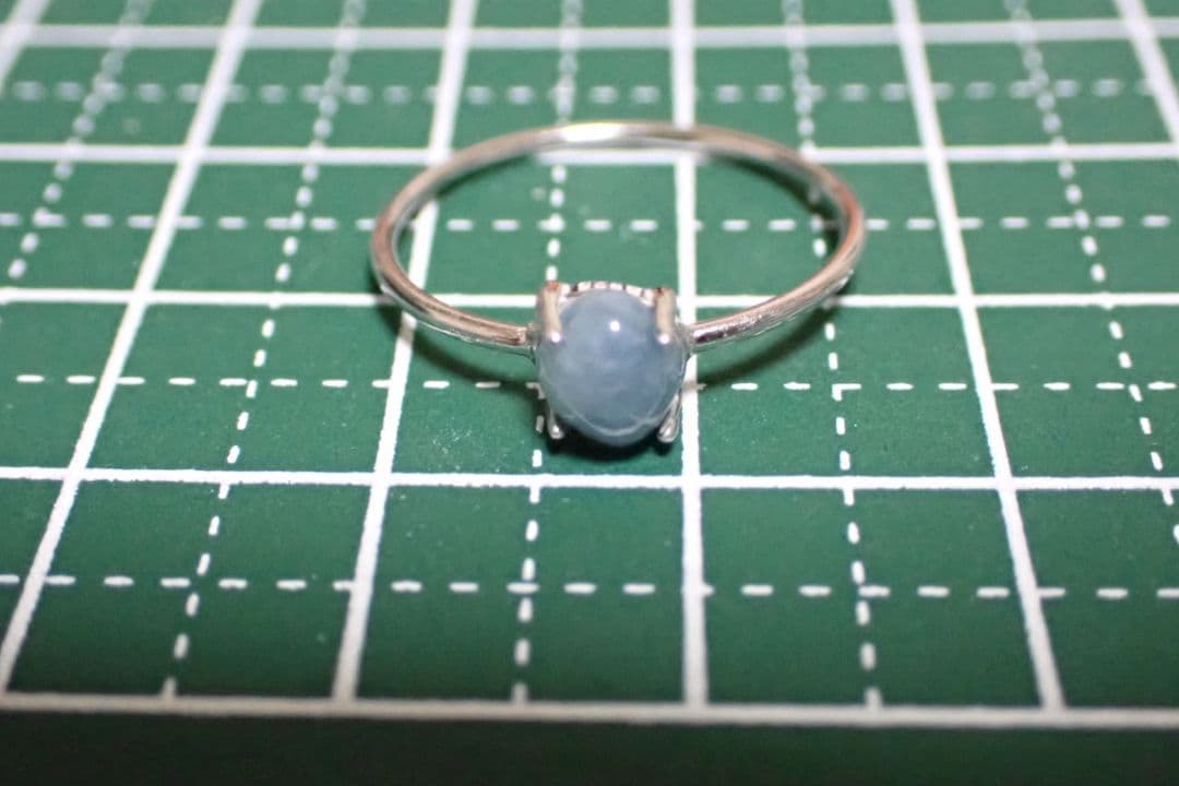 糸魚川翡翠　入コン沢　青　5ミリ　リング　指輪　送料無料