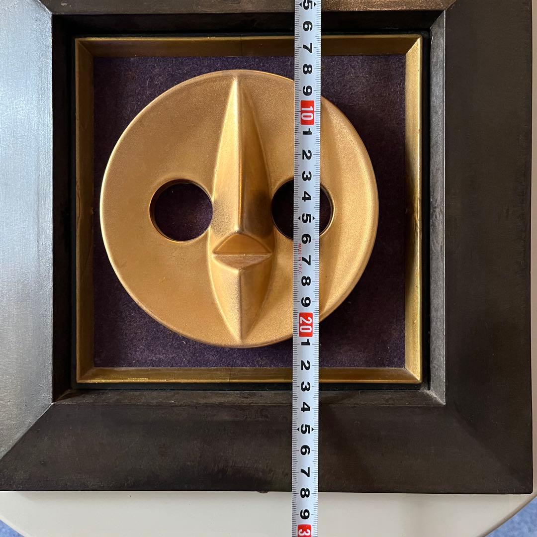 岡本太郎 太陽の塔　信楽焼 額装 70年代 万博 陶器 インテリア 昭和 レトロ