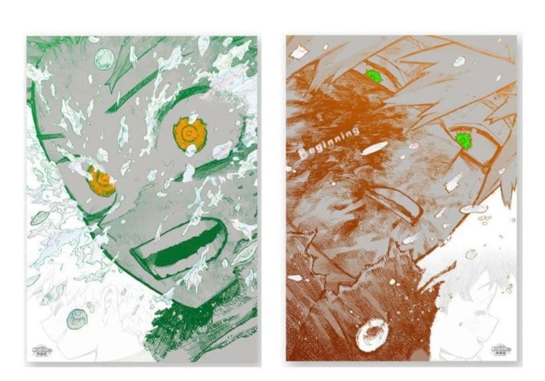 ヒロアカ 原画展 A2アートポスター 2枚セット 【The Beginning】