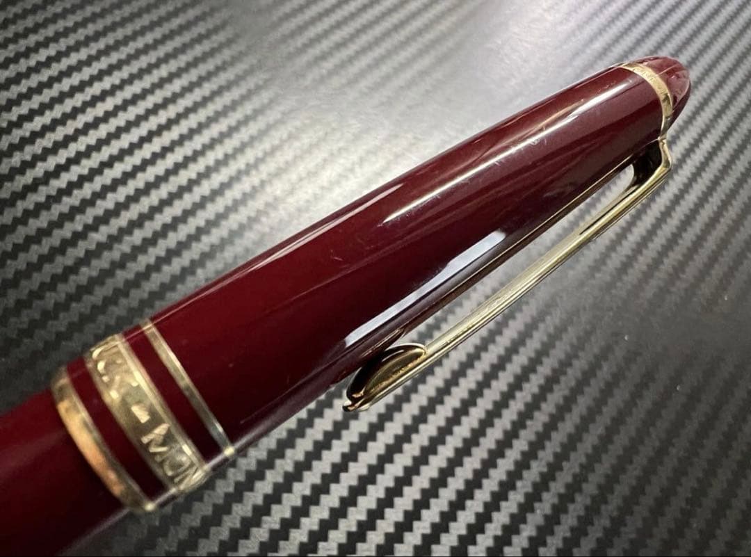 極美品 モンブラン 万年筆 144 EF ボルドー 中白