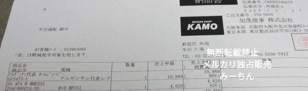 リオネル・メッシ　ユニフォーム