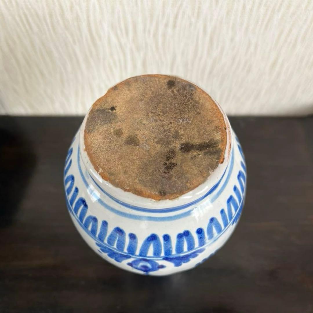 ヌヴェール窯　ファイアンス　徳利　花瓶