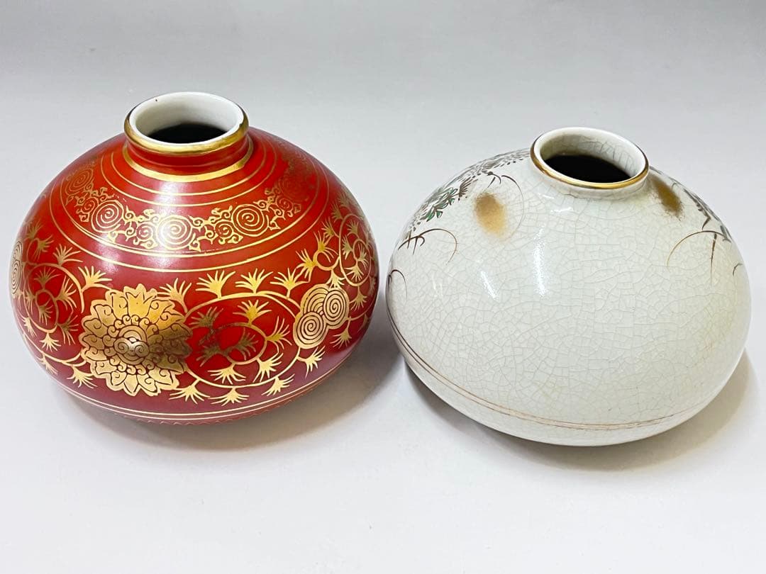 M710 油壺　仁清　九谷永樂　一輪挿し　花器　花瓶