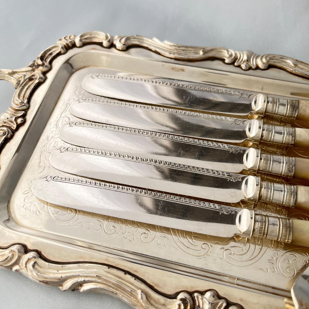 【John Sanderson & Son Ltd】【白蝶貝】パストリーセット