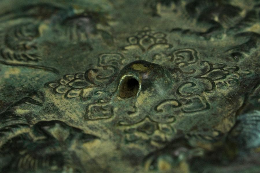 中国美術 古鏡 鳳獣紋 銅鏡(K-YC581)