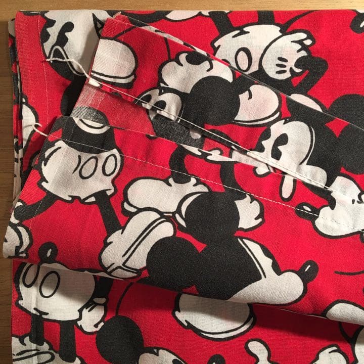 稀少！60s〜 Disney ミッキー 総柄 ヴィンテージシーツ 大判 USA
