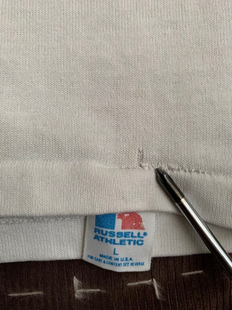 雰囲気抜群 80s russell vtg フットボール Tシャツ ラッセル