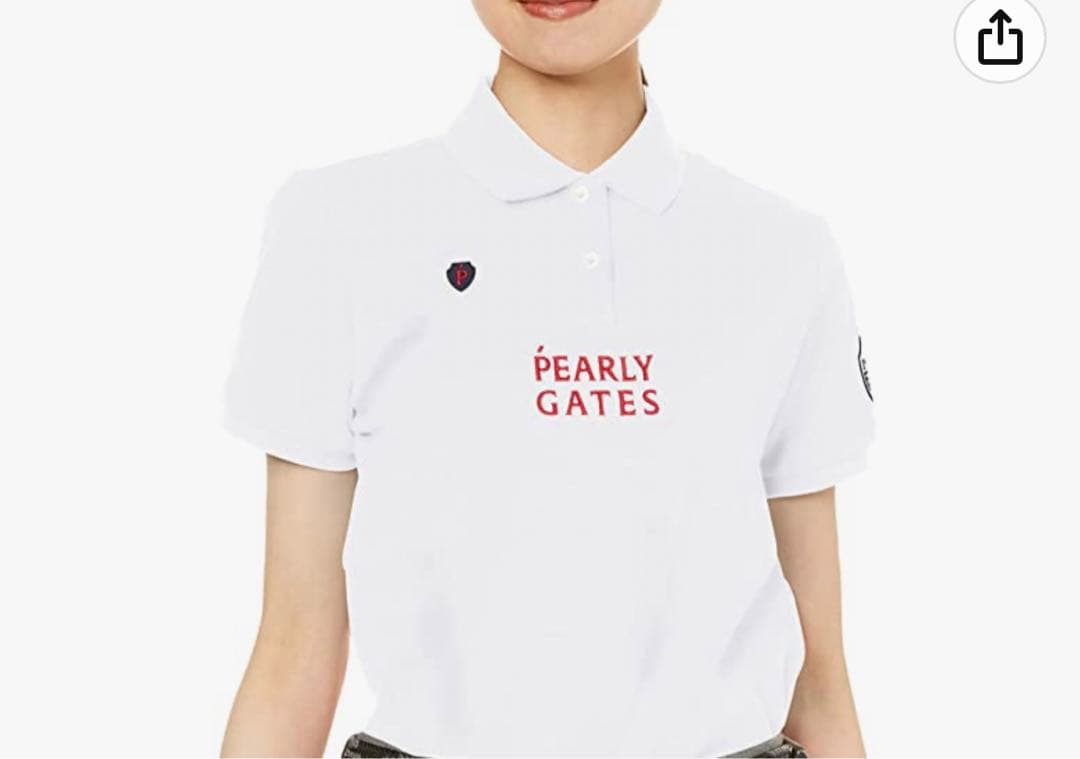 新品　PEARLY GATES ポロシャツ ホワイト　パーリーゲイツ　タグ付き