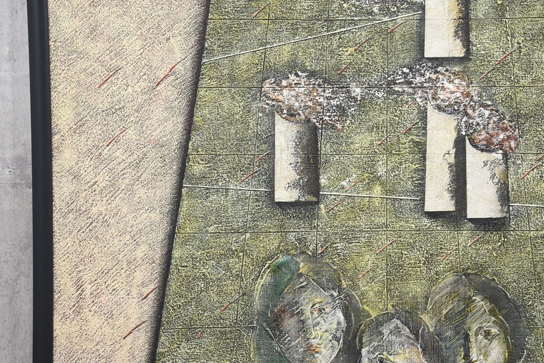 CDC19 真作 川井一義 dislocation- '87 大作 80号