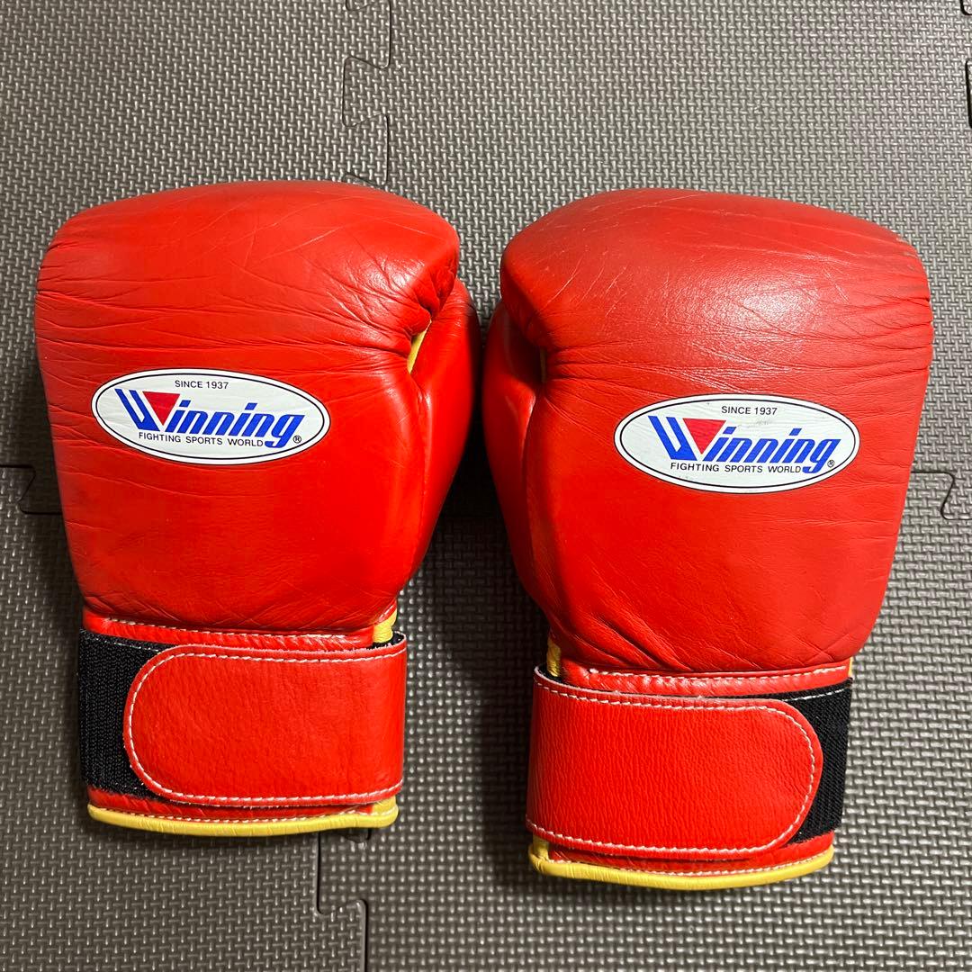 （限定カラー）Winning ボクシンググローブ 8オンス赤×金
