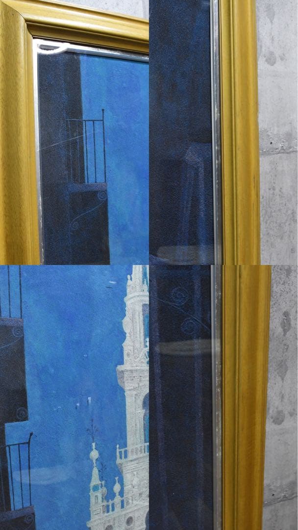 BKK72 真作 山崎忠明 「ヒラルダの塔」 大作 100号 日本画