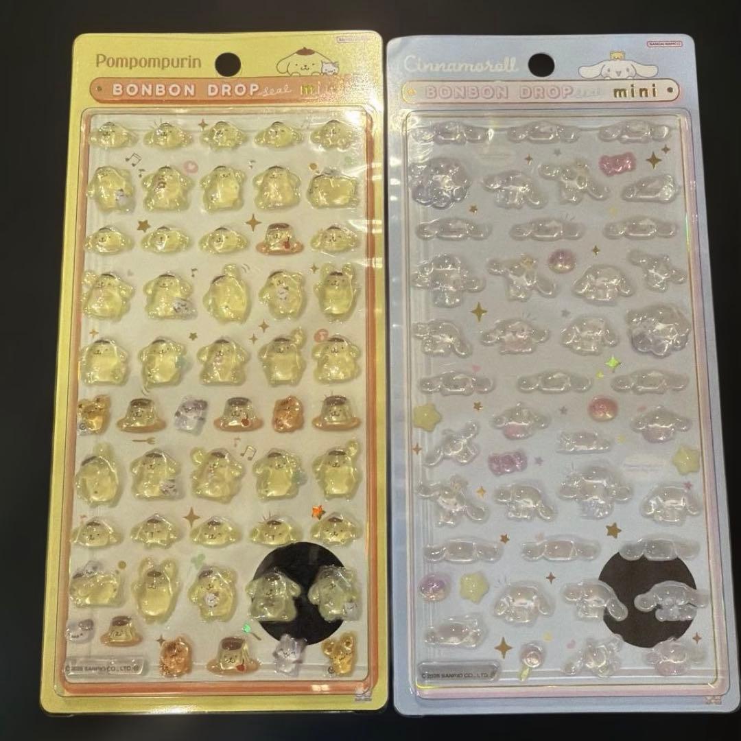 サンリオ　ボンボンドロップシール　ミニ　全種　8枚