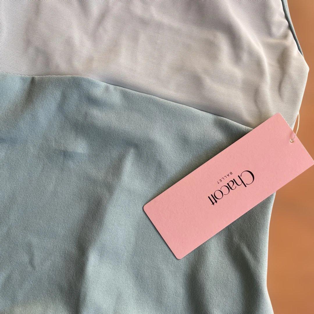 Chacott 水色 ハイネック レオタード　140