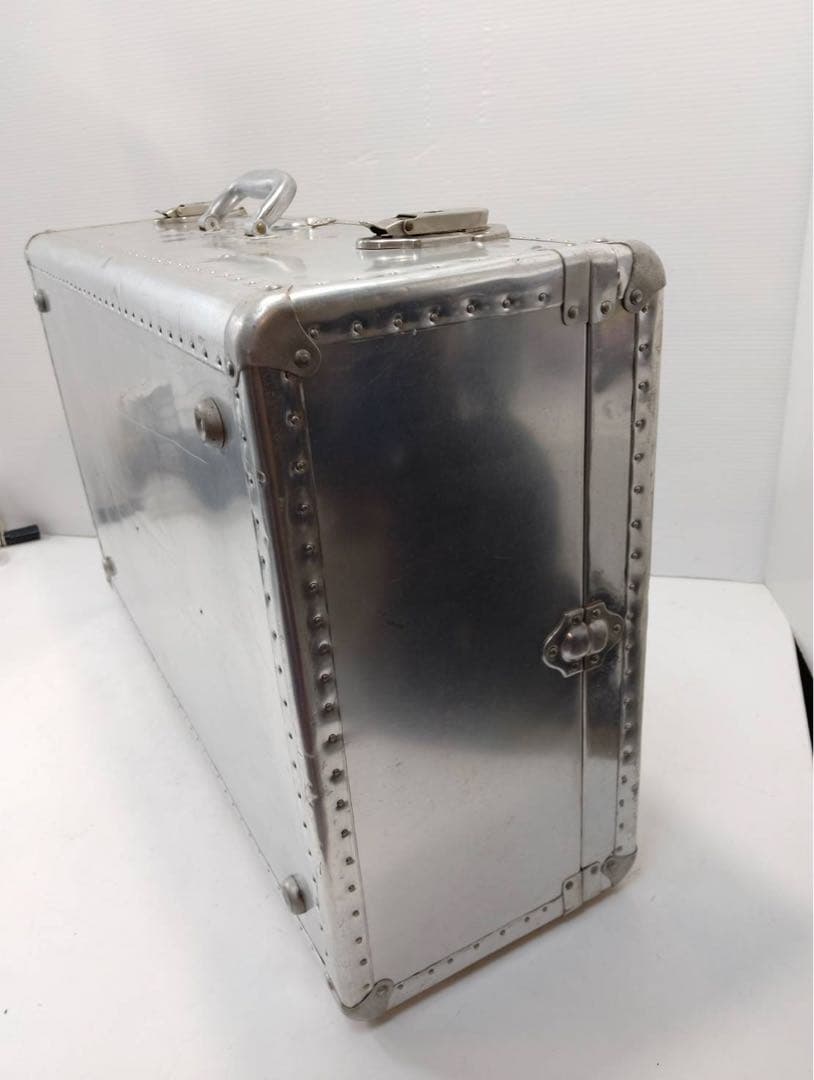【希少】大型 アルミトランク ヴィンテージ 収納ボックス 什器 インダストリアル