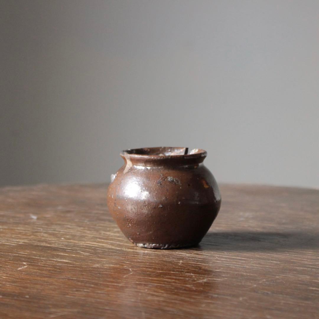古丹波 栗皮釉 うるか壺 江戸後期 古美術 古道具 アンティーク