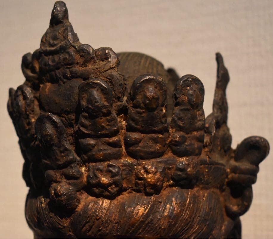 【新羅仏】◆金銅十一面観音菩薩座像 仏像◆検）天平仏 飛鳥仏 高麗仏 百済仏