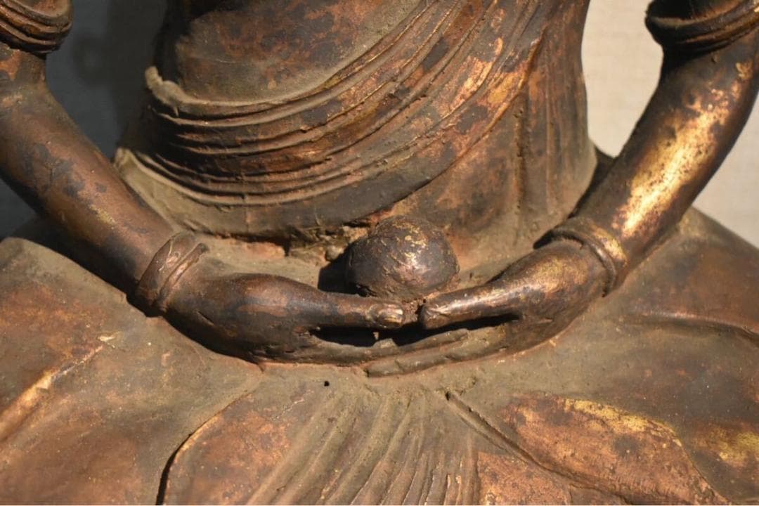 【新羅仏】◆金銅十一面観音菩薩座像 仏像◆検）天平仏 飛鳥仏 高麗仏 百済仏