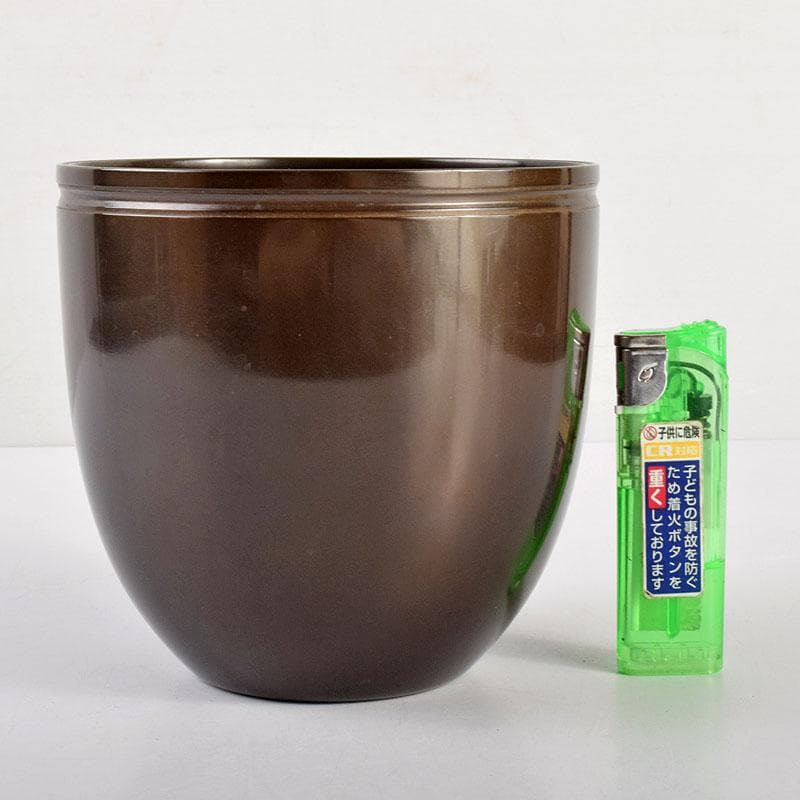 茶道具　中川浄益造　銅製　建水　共箱　M　R4893