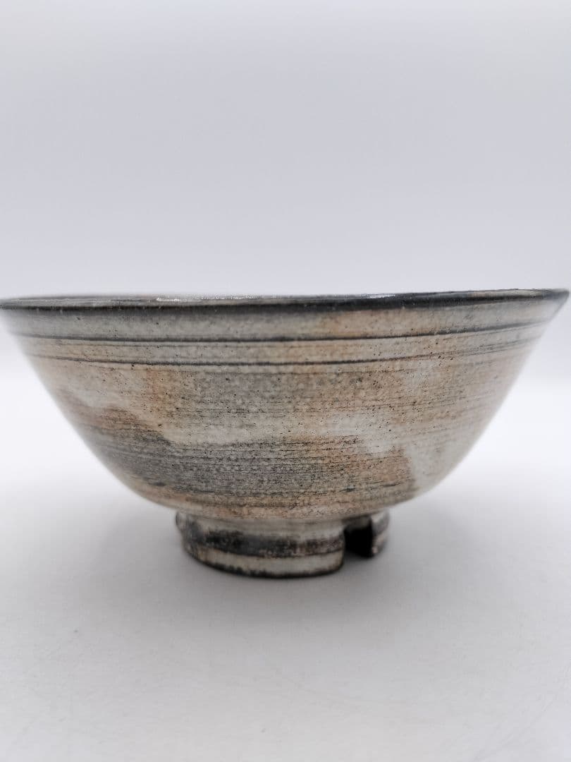 c698 数茶碗 9客 古萩 黄の瀬窯 木箱 茶道具 古物