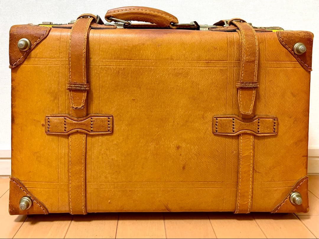 【レア】革製トランクケース アンティークヴィンテージスタイル アサヒビール 鍵付