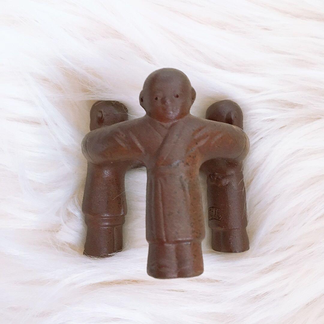 茶道具　蓋置 三人形蓋置 備前焼