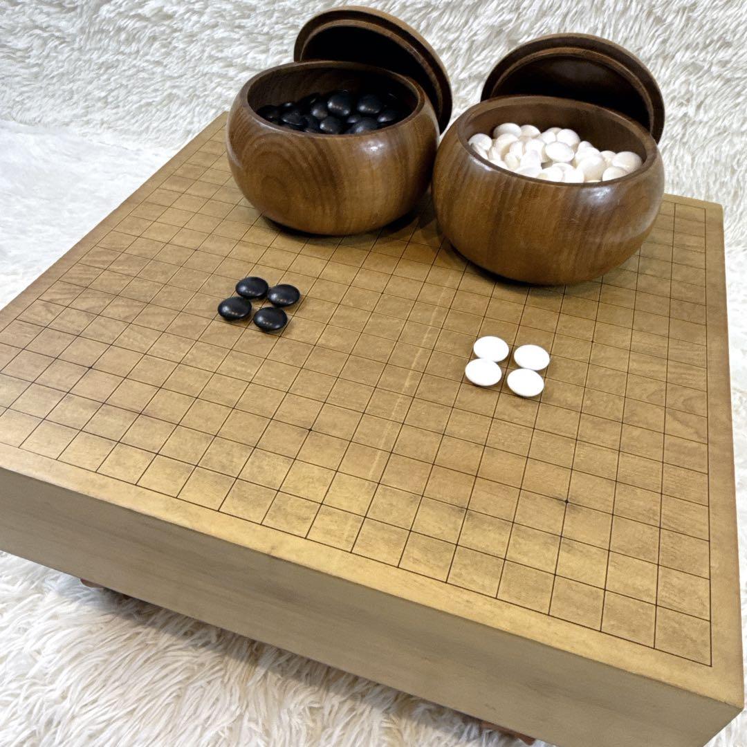 将棋盤　足つき　脚つき　へそあり　囲碁盤 蛤　那智黒　36号