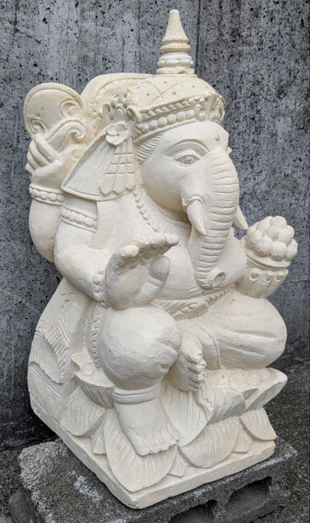 一都三県限定販売　ガネーシャ　バリニーズカップル　バリ　石像　アジアンインテリア