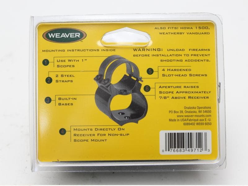 WEAVER■1インチ”SEE-THRU マウントリング■ウィーバー 49712