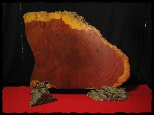 大型 花梨 玉杢 瘤 衝立 結界 置物 一枚板 天然木 間仕切 玄関飾 e58