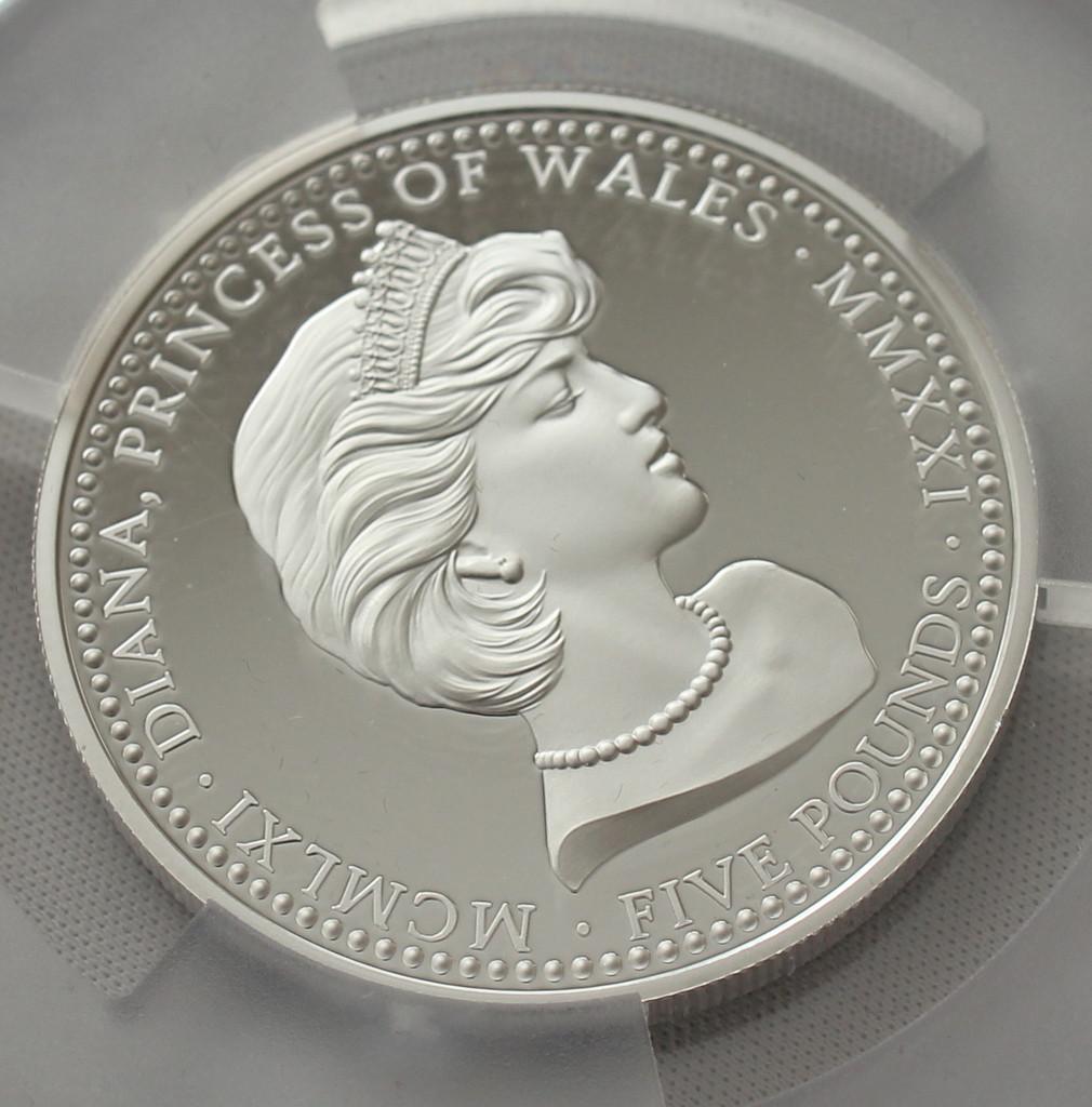 2021年アセンション島 ダイアナ妃生誕60周年2oz 銀貨 PCGS PR70