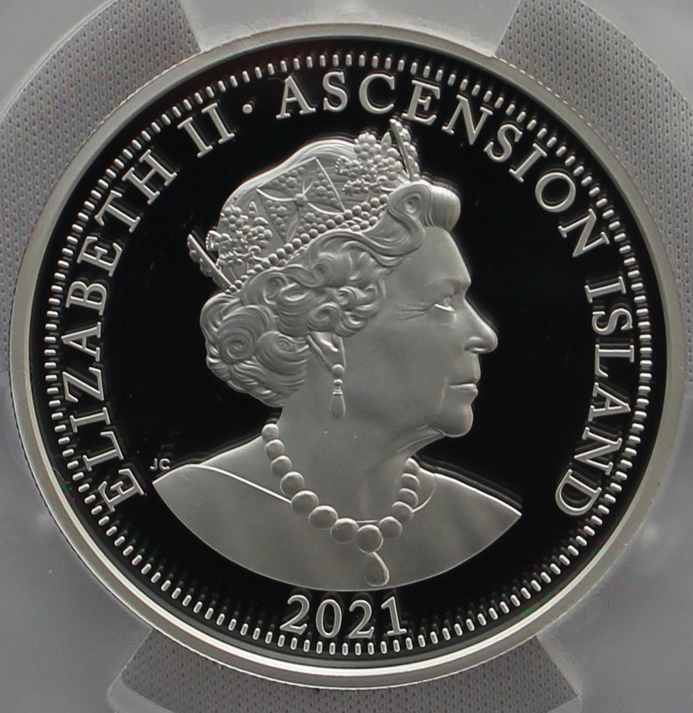 2021年アセンション島 ダイアナ妃生誕60周年2oz 銀貨 PCGS PR70
