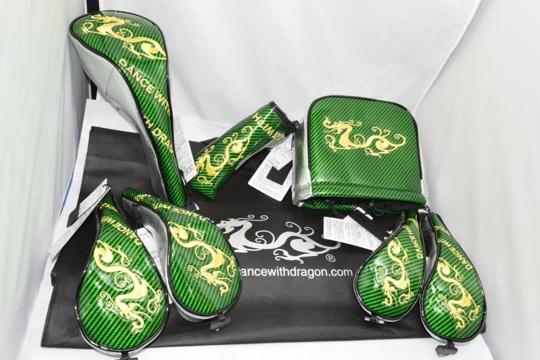 新品☆ダンスウィズドラゴン キャディバック＆ヘッドカバー７つセット☆定価17万円