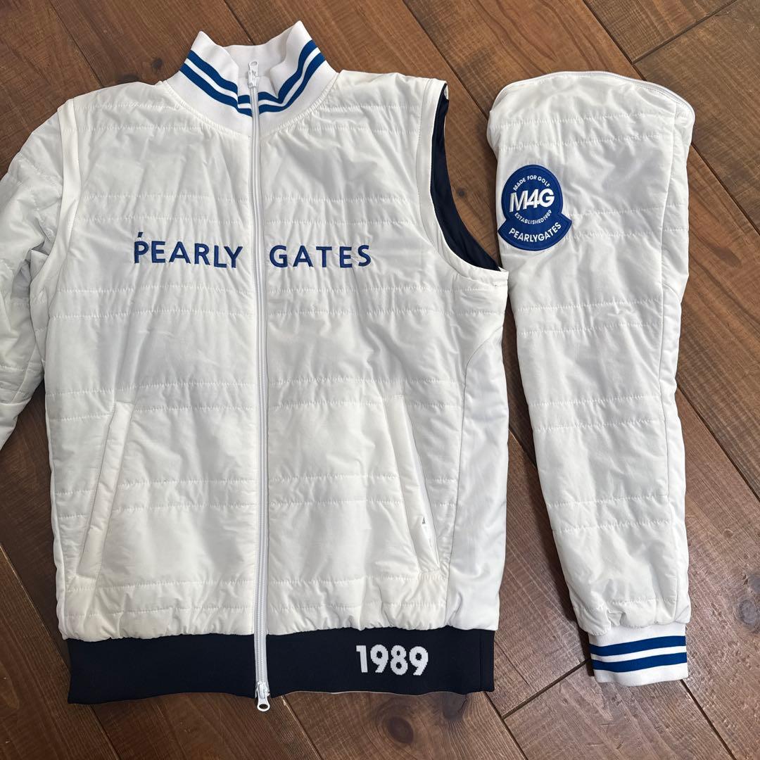 専用　パーリーゲイツ 中綿　リバーシブルブルゾン　4 ホワイト　ネイビー　ベスト