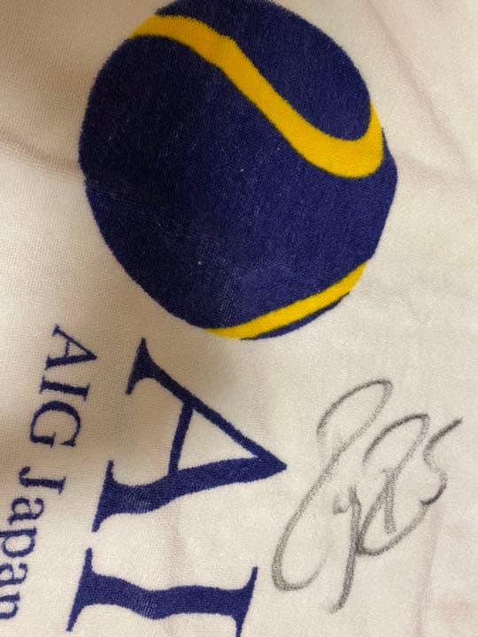 フェデラー直筆サインタオル