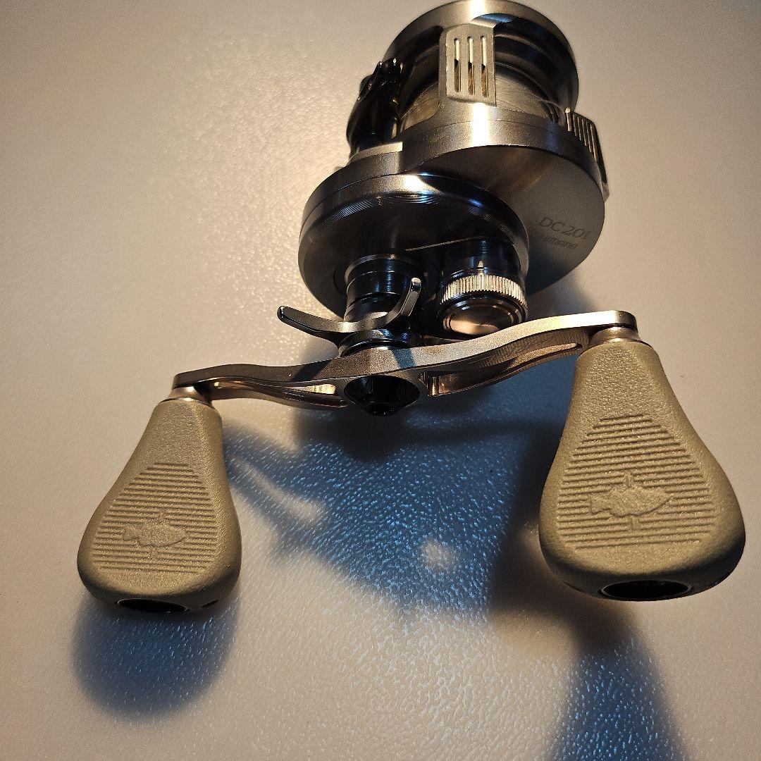 【美品】カルカッタコンクエストDC201　drtバリアル100ハンドル　カスタム