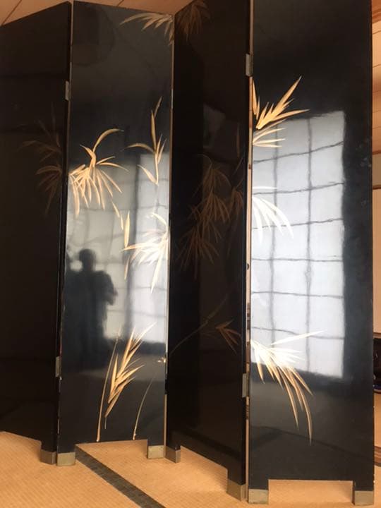 漆塗り絵　屏風