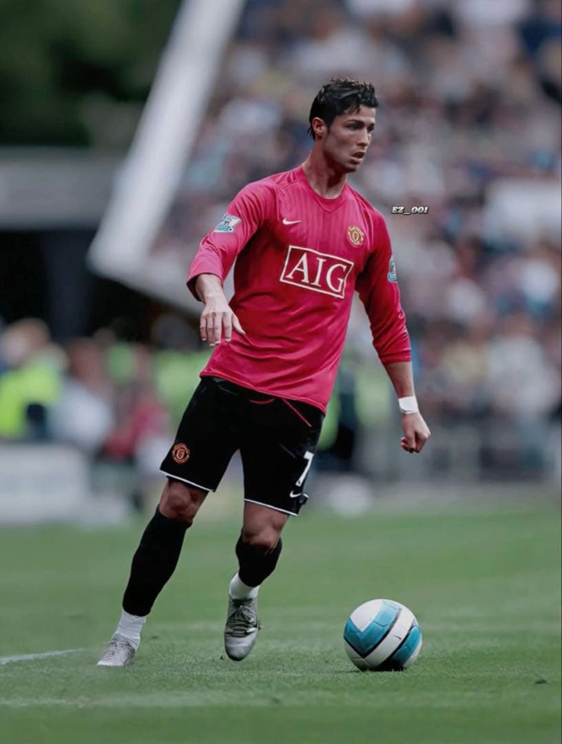 【美品】マンチェスターユナイテッド 07-08 ホーム 長袖ユニフォーム