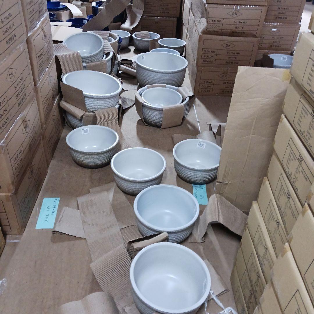 新品　∅50　陶器睡蓮鉢　特大　メダカ鉢　難有　エメラルドグリーン　緑黒　LBK