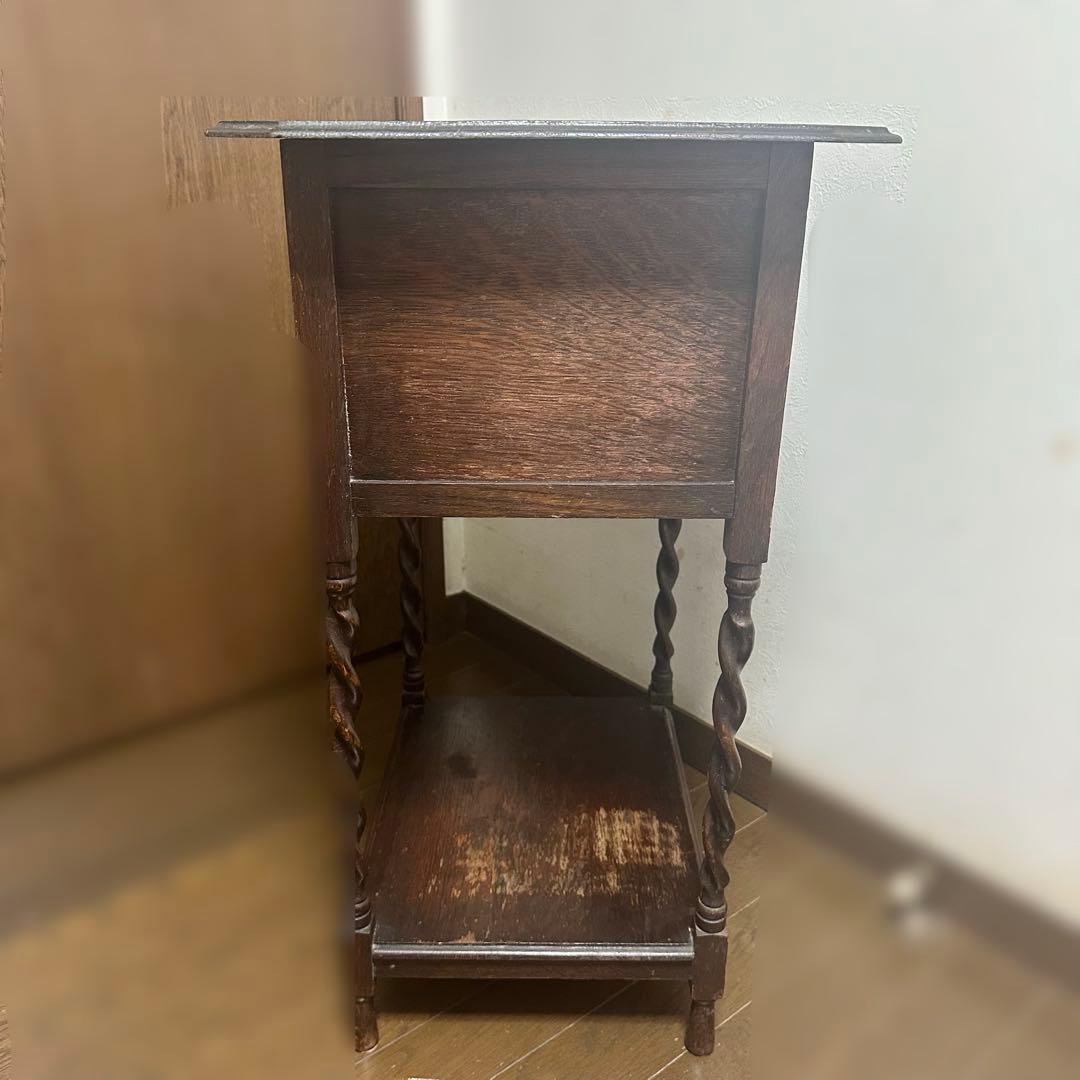 イギリス家具/アンティーク/サイドテーブル/天板開閉式/ 【最終処分2/3まで】