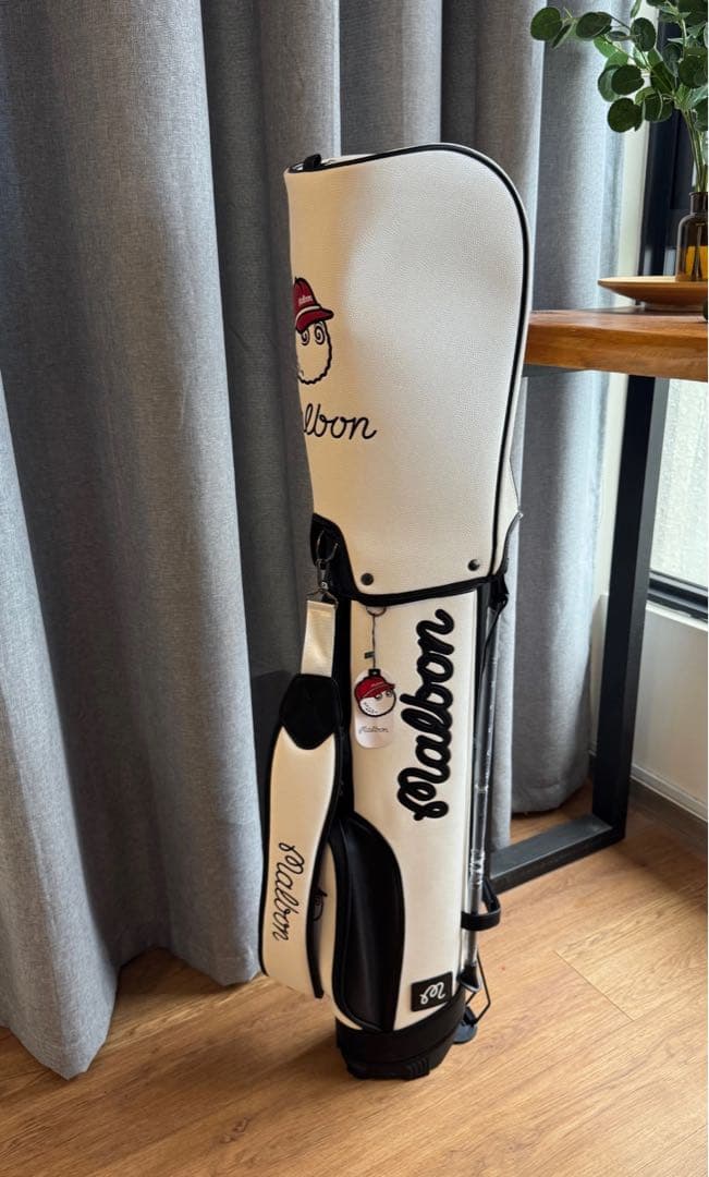 【即発送】マルボン ゴルフmalbon キャディバッグ 男女兼用3分割 ホワイト