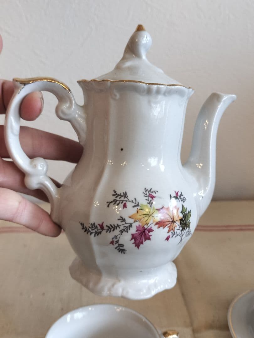 アンティーク　フランス　ビンテージ　陶器　ままごと　ディネットセット