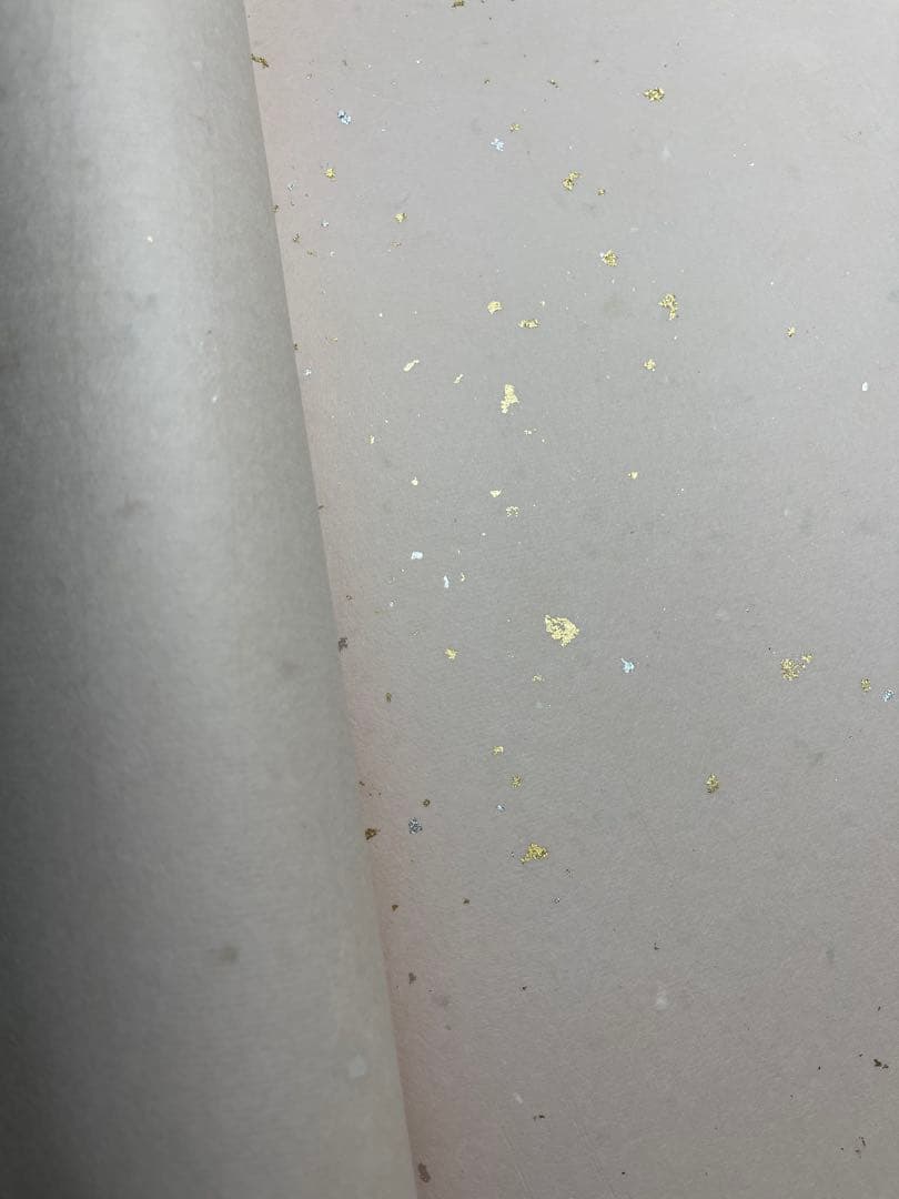 【墨研】唐古紙◆新民牌 精製 尺八屏 洒金 洒銀 三反◆未使用◆中国紙 宣紙