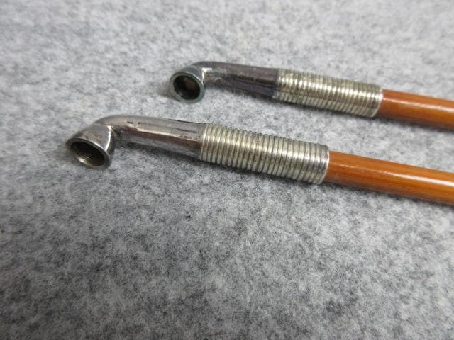 銀製糸目キセル一双 [B25780]