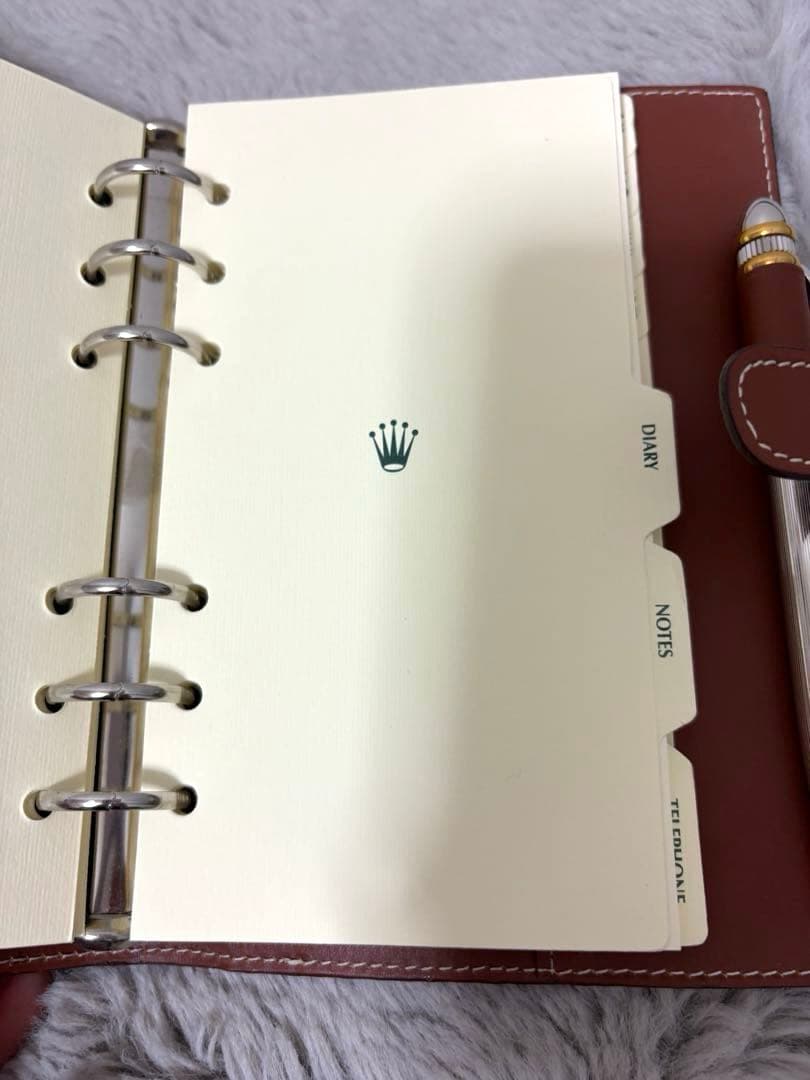 A*G様 未使用品　ROLEX レザー　手帳　スケジュール帳　キャメル　ブラウン