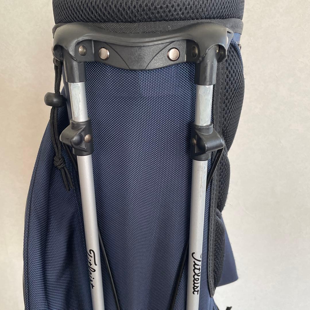 Titleist スタンド軽量キャディバック ネイビー /レッドキャディバッグ