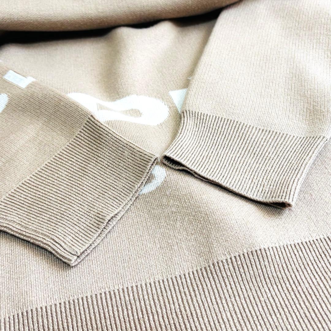 JUN&ROPE ロゴジャガードニット L ベージュ