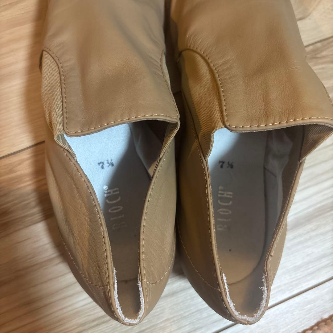 BLOCH サイドゴアシューズ 24.0cm ベージュ 7.5