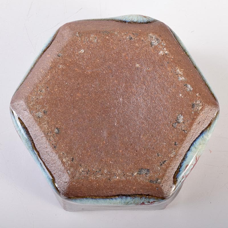 茶道具　河井貫次郎作　呉洲　八角盒子　香合　共箱　M　R8046