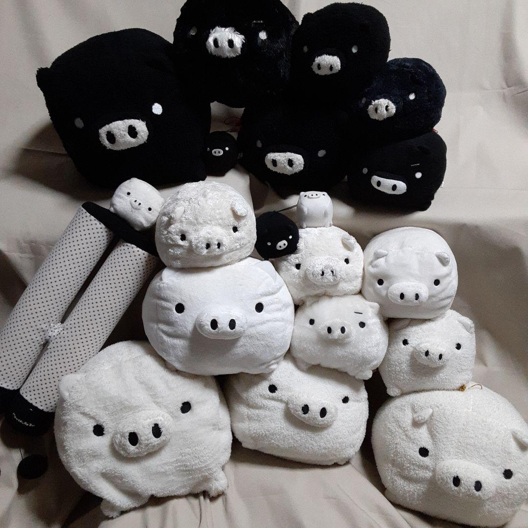 san-x モノクロブー ぬいぐるみセット もこもこ キラキラフリースXLBIG